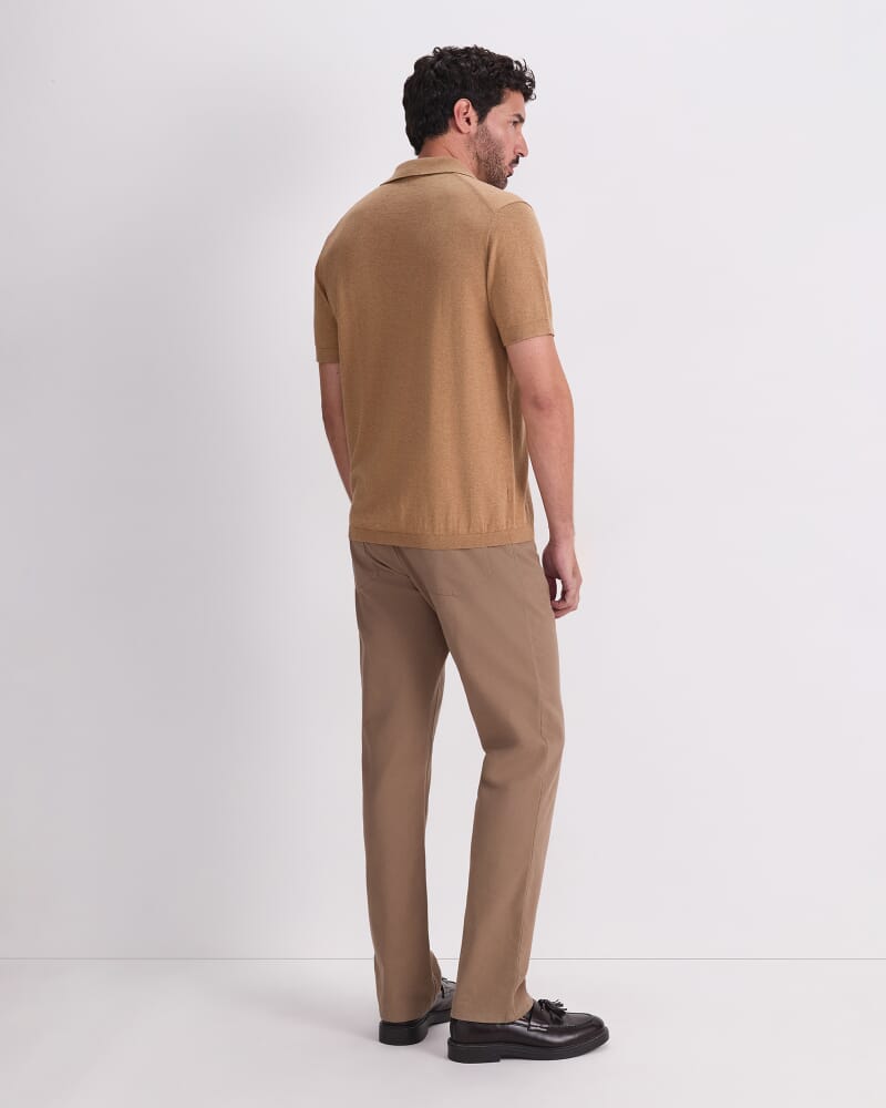 Ojas Knit Polo in KELP