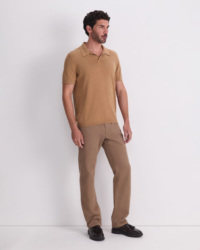 Ojas Knit Polo in KELP