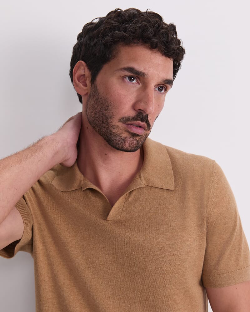 Ojas Knit Polo in KELP