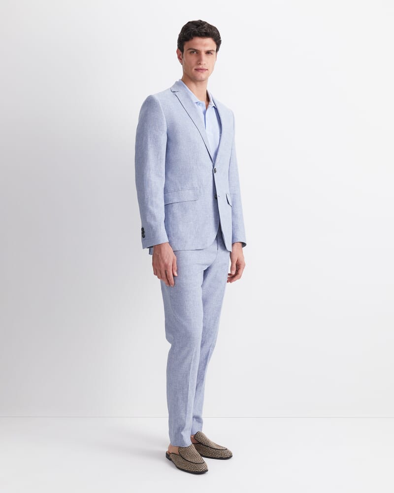 Ridley Linen Blend Suit Jacket in BLUE