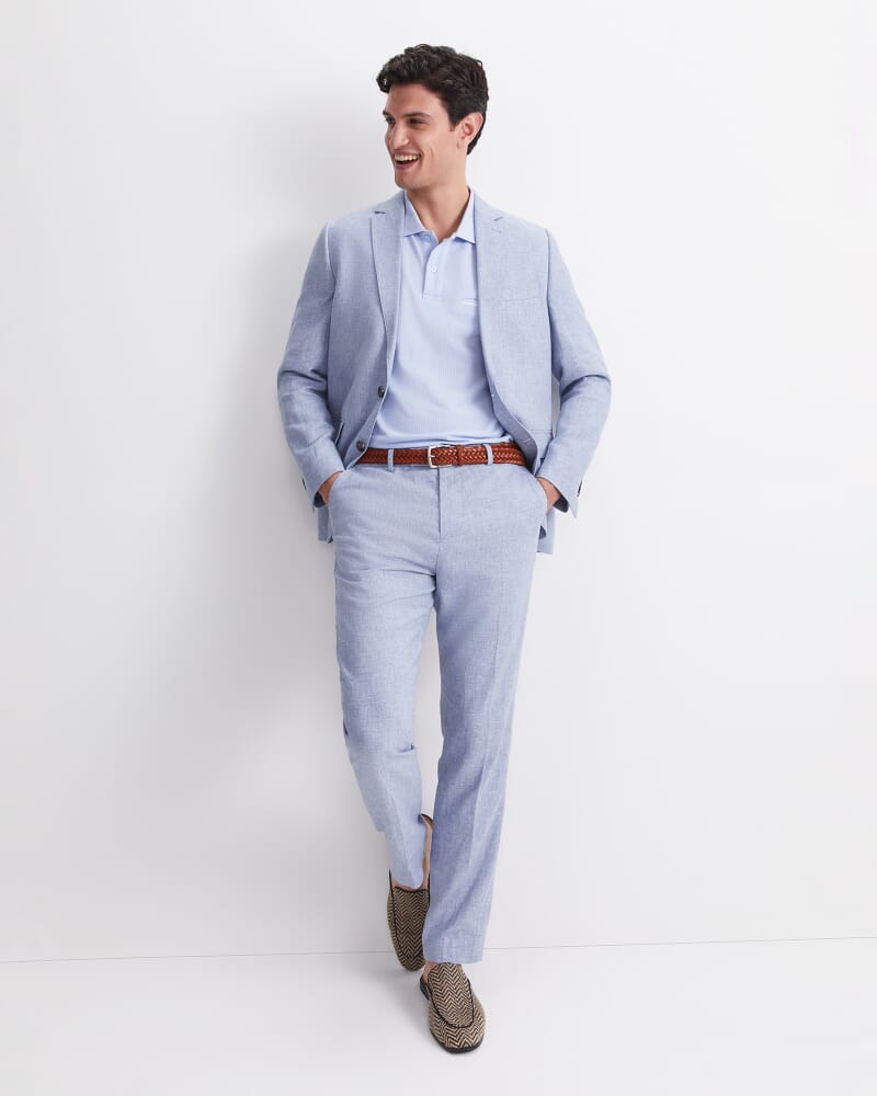 Ridley Linen Blend Suit Jacket in BLUE