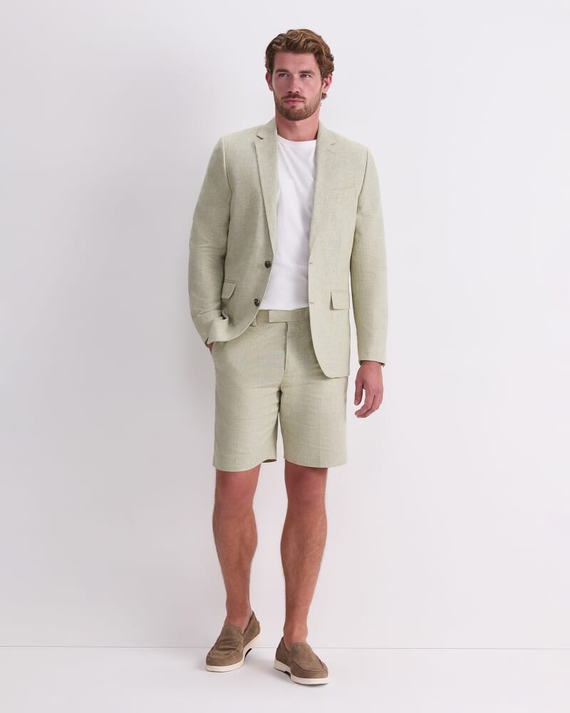 Ridley Linen Blend Suit Jacket in SAGE