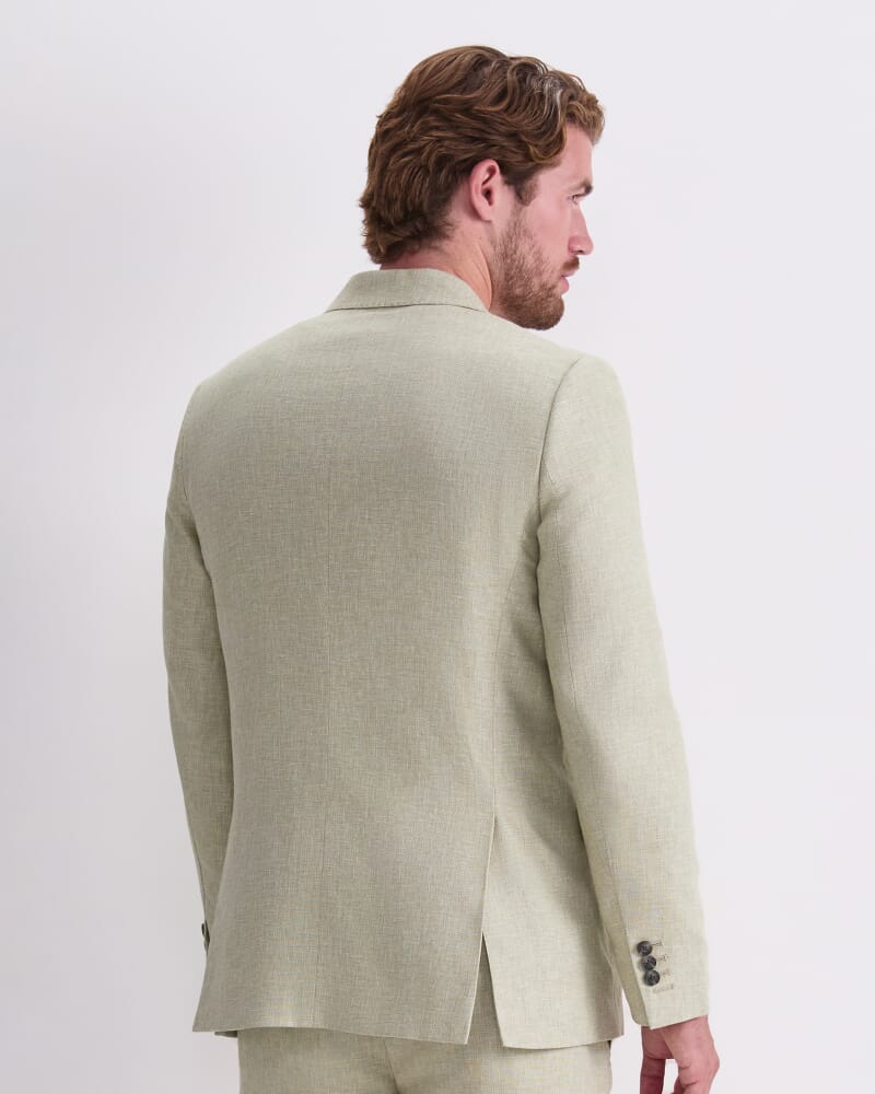 Ridley Linen Blend Suit Jacket in SAGE