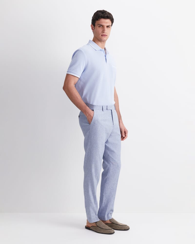 Ridley Linen Blend Suit Pant in BLUE