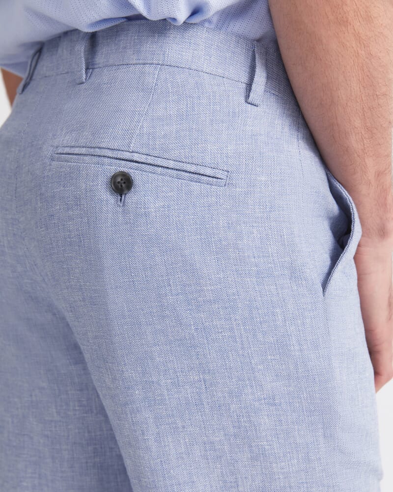 Ridley Linen Blend Suit Pant in BLUE