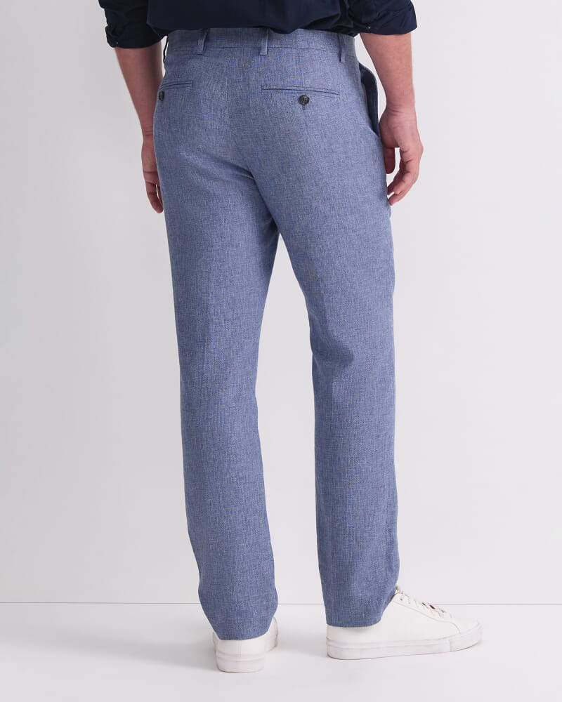 Ridley Linen Blend Suit Pant in WASHED INDIGO