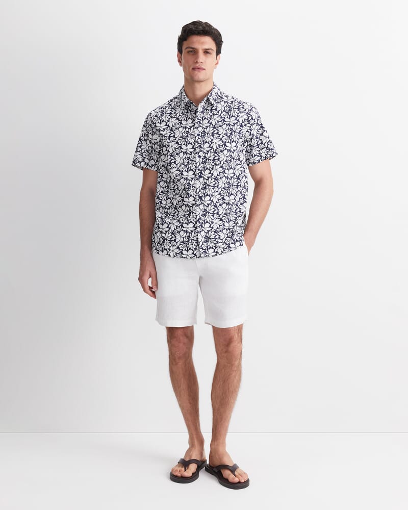 Paulo Short Sleeve Print Shirt in BLUE MULTI
