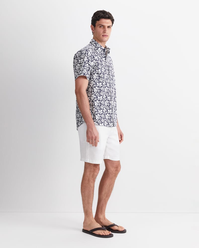 Paulo Short Sleeve Print Shirt in BLUE MULTI