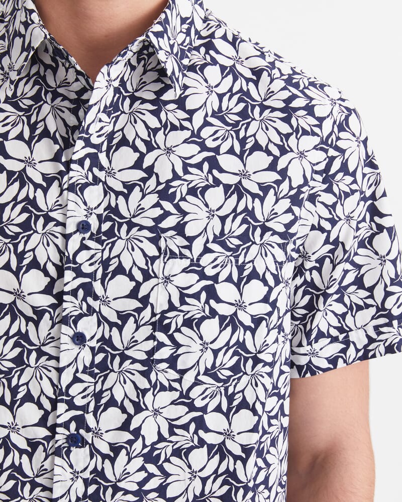 Paulo Short Sleeve Print Shirt in BLUE MULTI