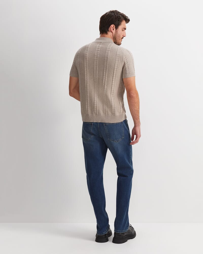 Cameron Short Sleeve Knit Shirt in NEUTRAL