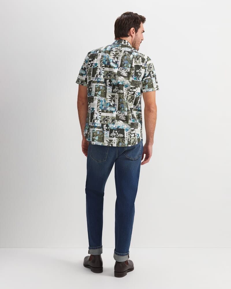 Tom Libery Short Sleeve Shirt in GREEN MULTI