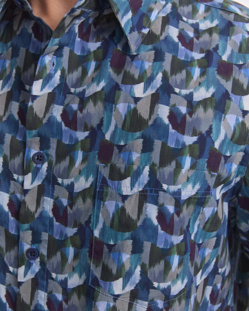 Cy Short Sleeve Liberty Shirt in GREEN MULTI