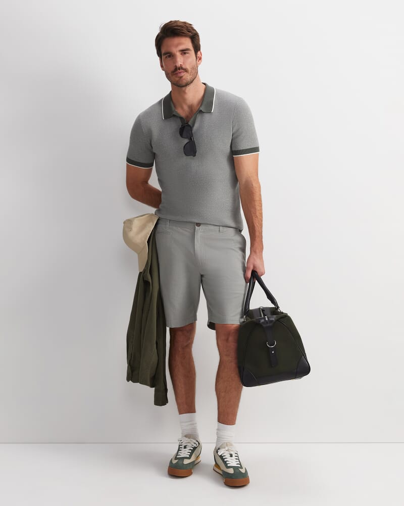 James Knit Polo in KHAKI