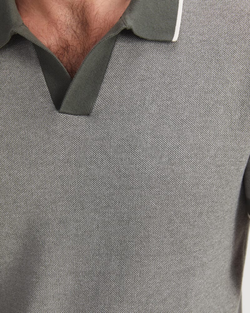 James Knit Polo in KHAKI