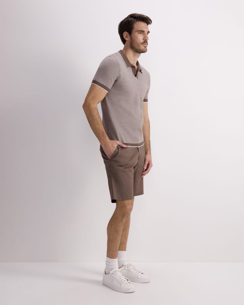 James Knit Polo in MINK