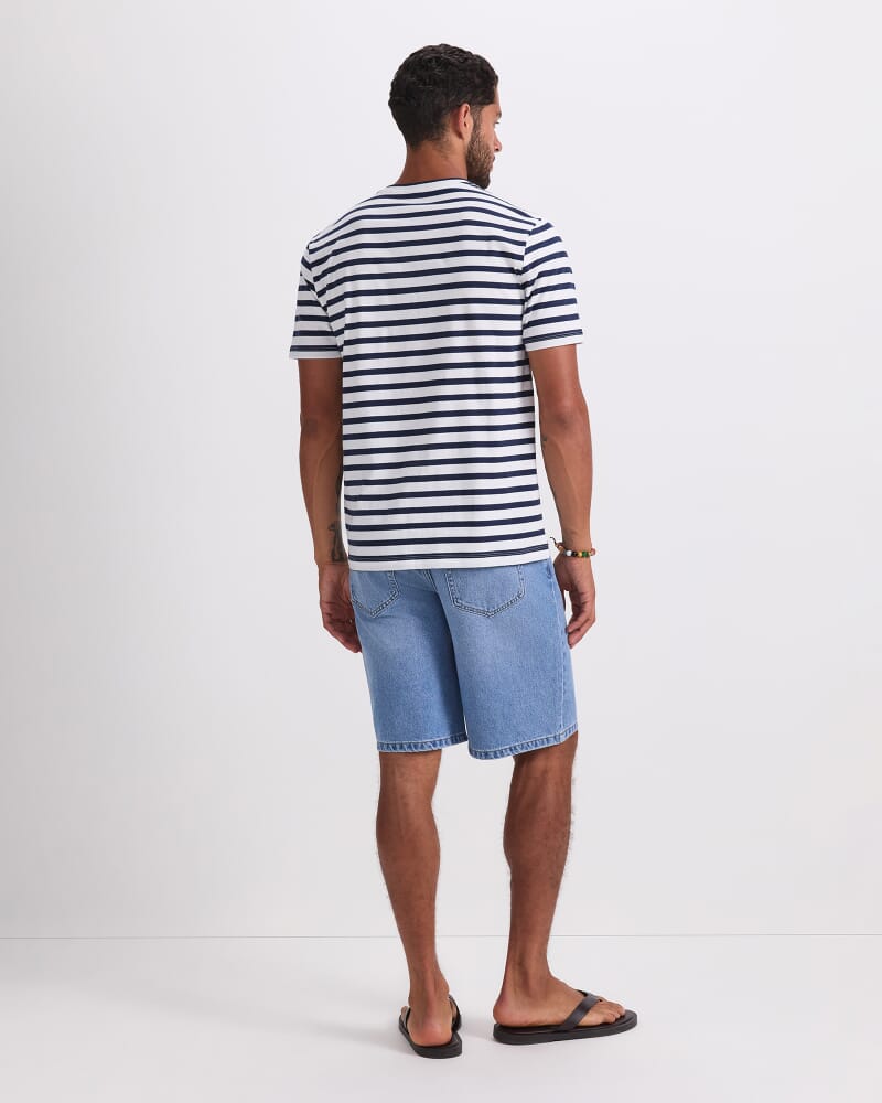 Supersoft Tee in WHITE/BLUE