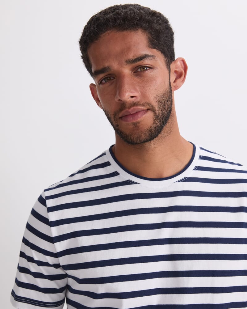 Supersoft Tee in WHITE/BLUE