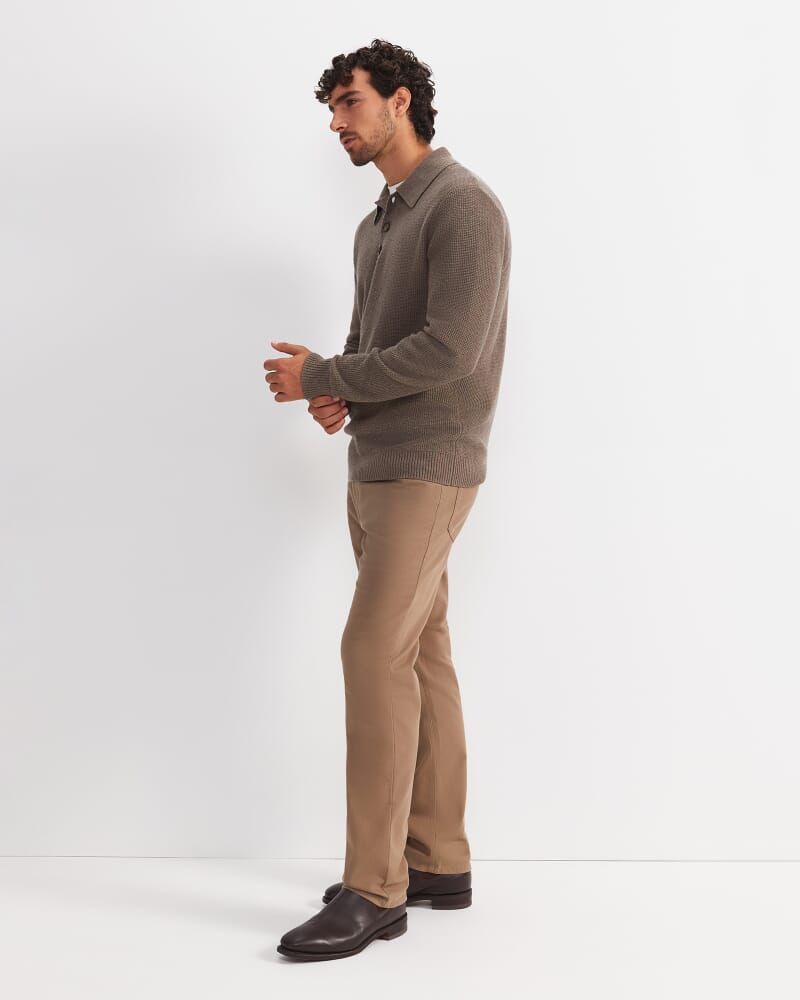 Chris Knit Polo in MINK