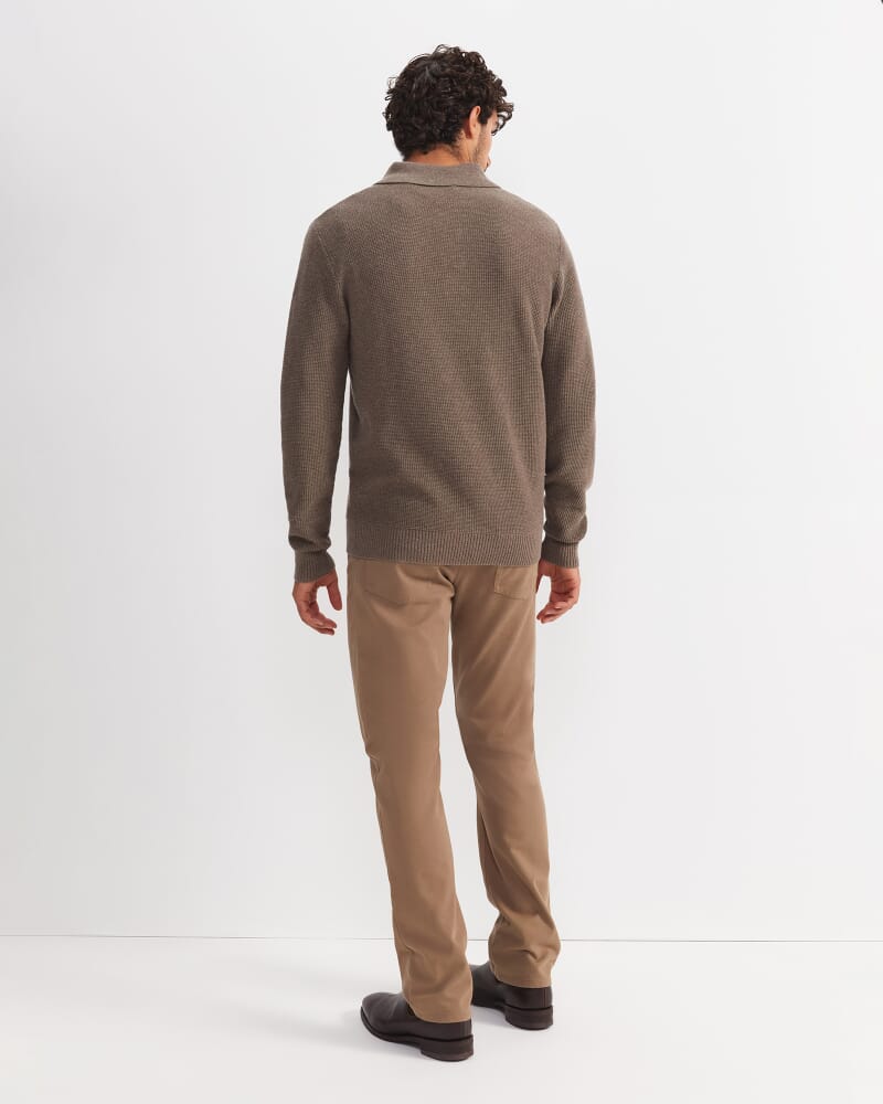 Chris Knit Polo in MINK