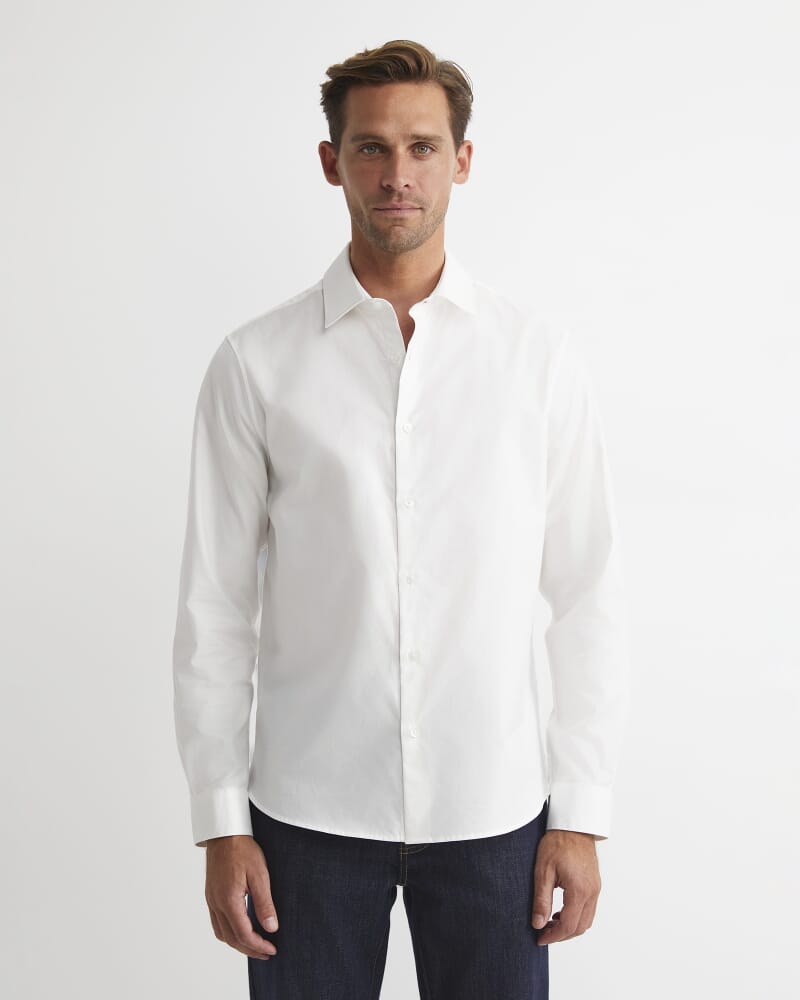 Emile Long Sleeve Dress Shirt in WHITE