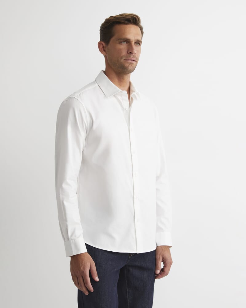 Emile Long Sleeve Dress Shirt in WHITE