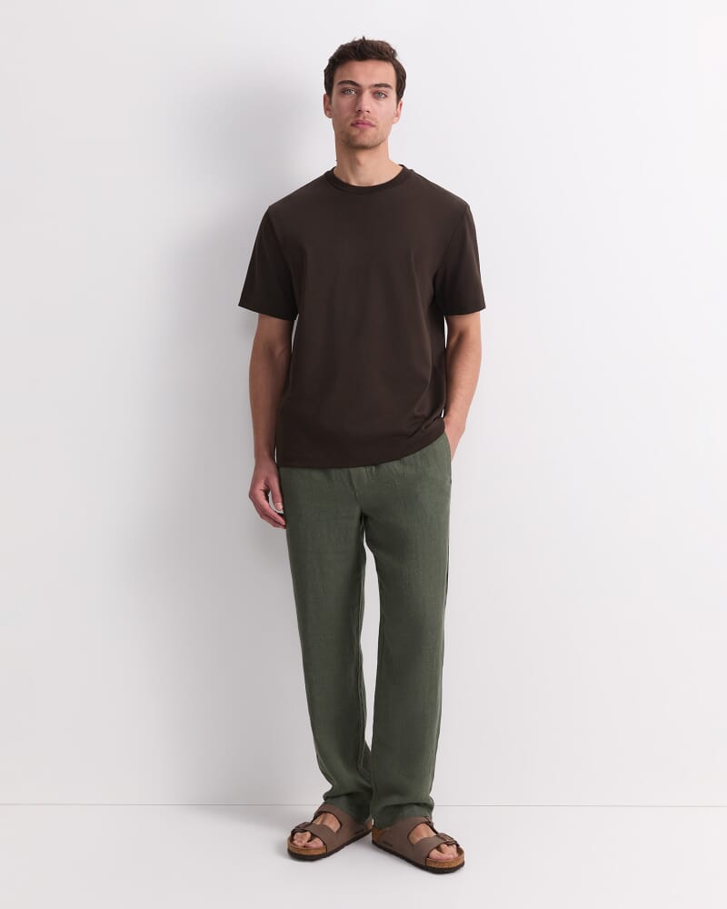 Heavyweight Cotton Tee in COFFEE BEAN