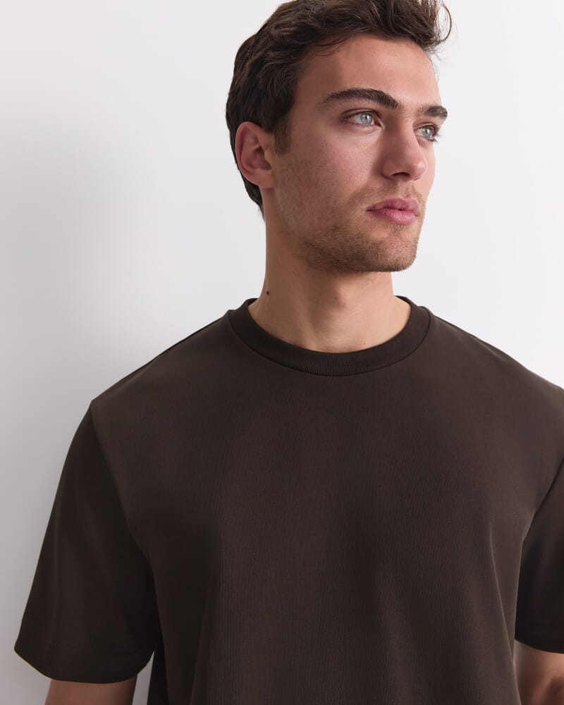 Heavyweight Cotton Tee in COFFEE BEAN