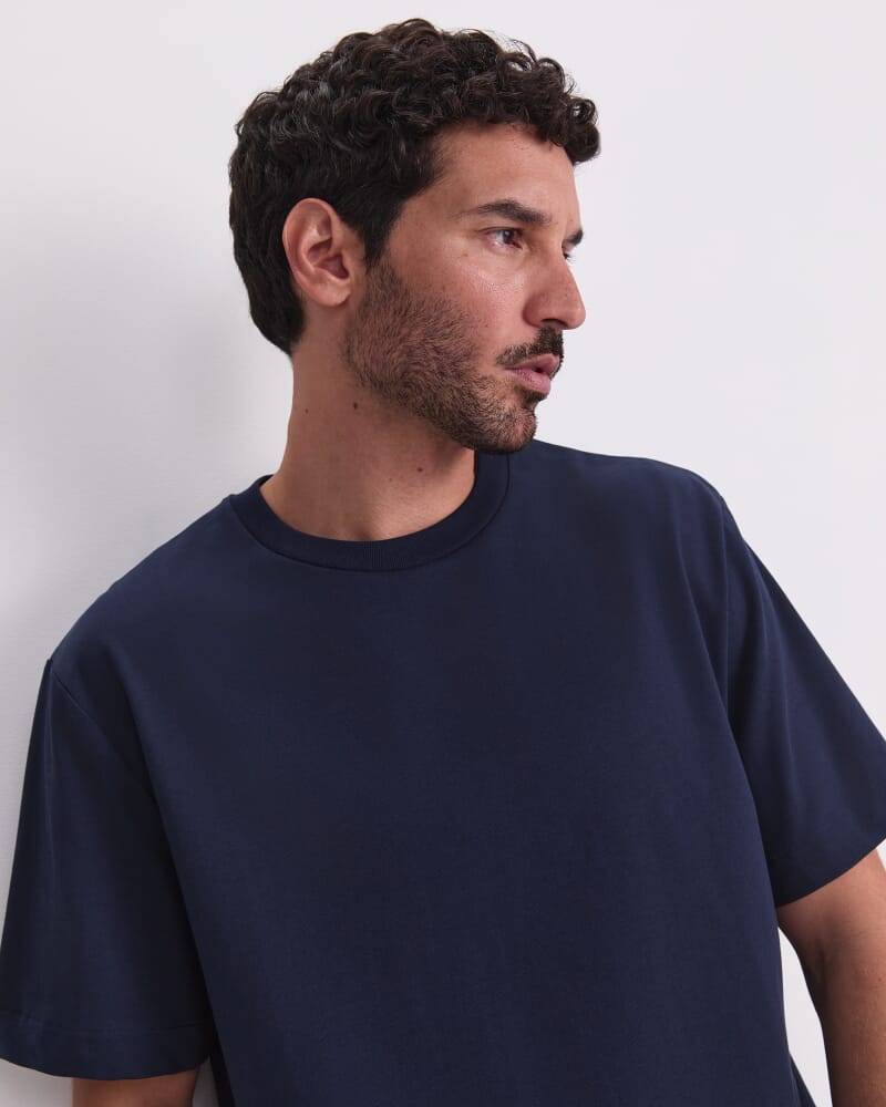 Heavyweight Cotton Tee in NAVY