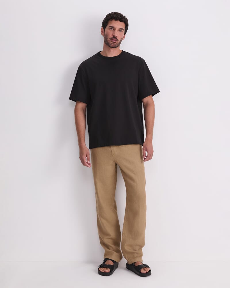 Heavyweight Cotton Tee in WASHED BLACK