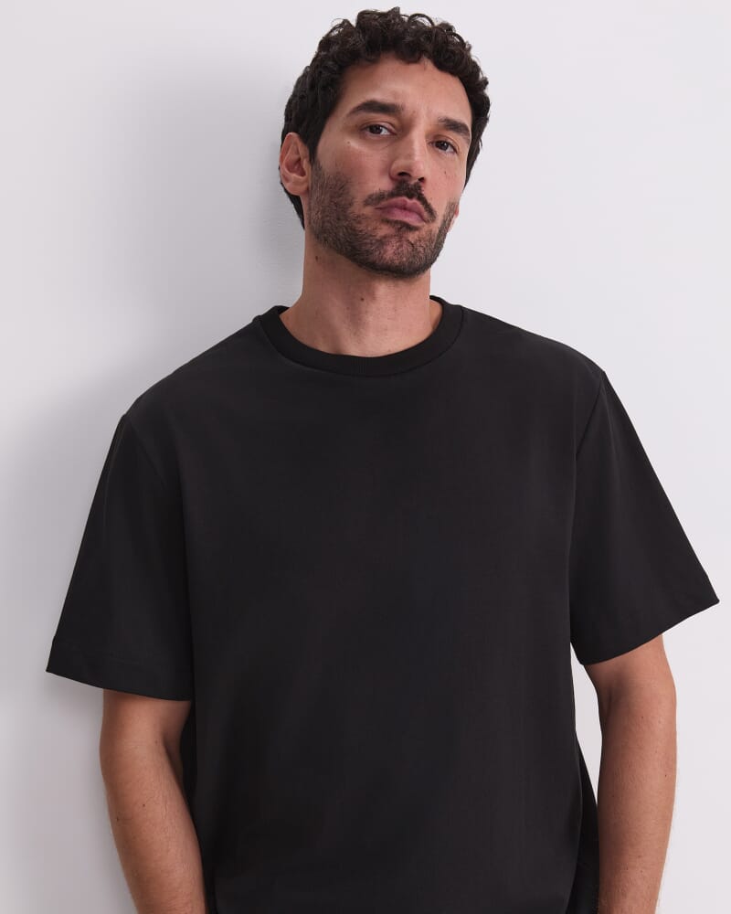 Heavyweight Cotton Tee in WASHED BLACK