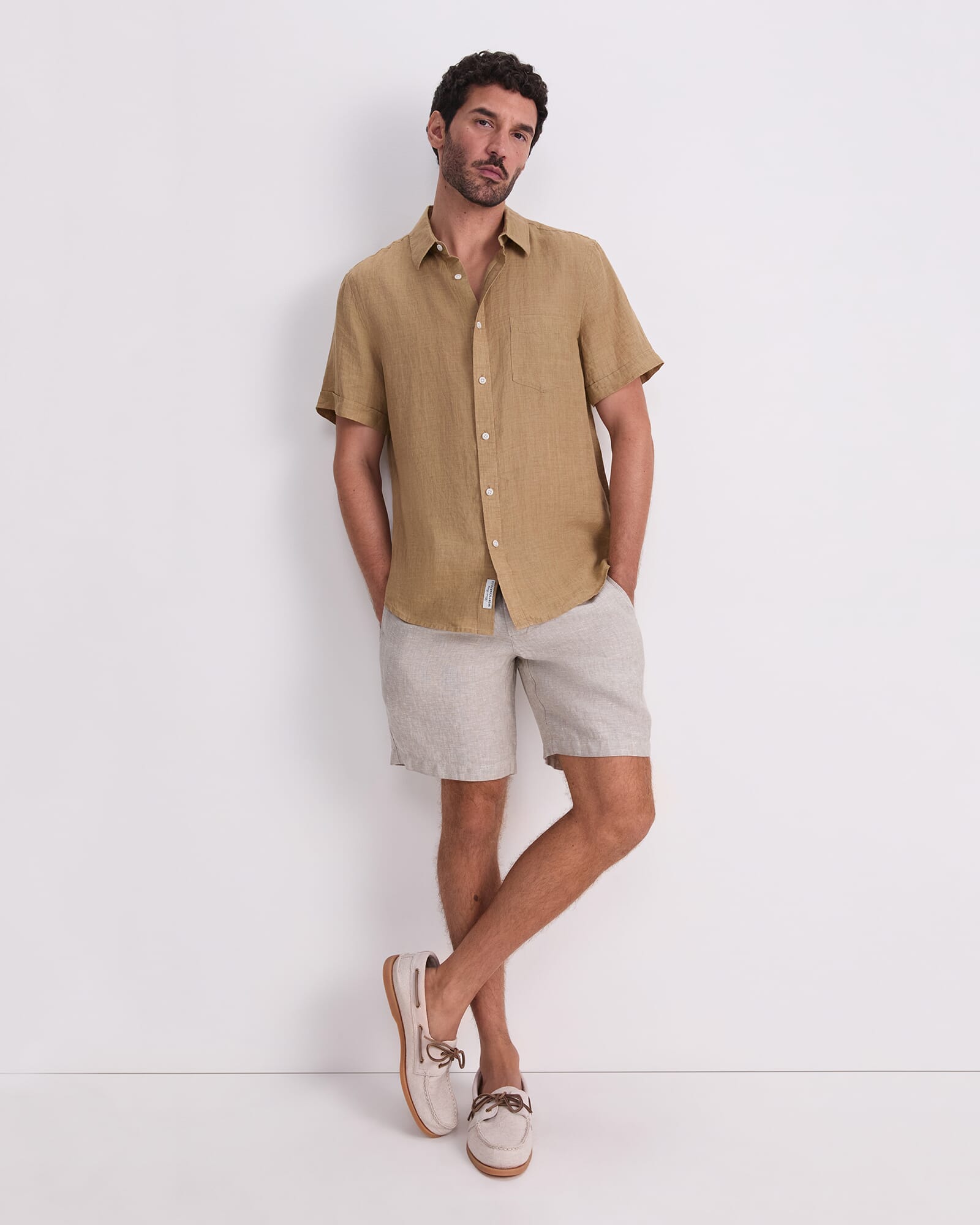 Caffery Yarn-Dyed Linen Short