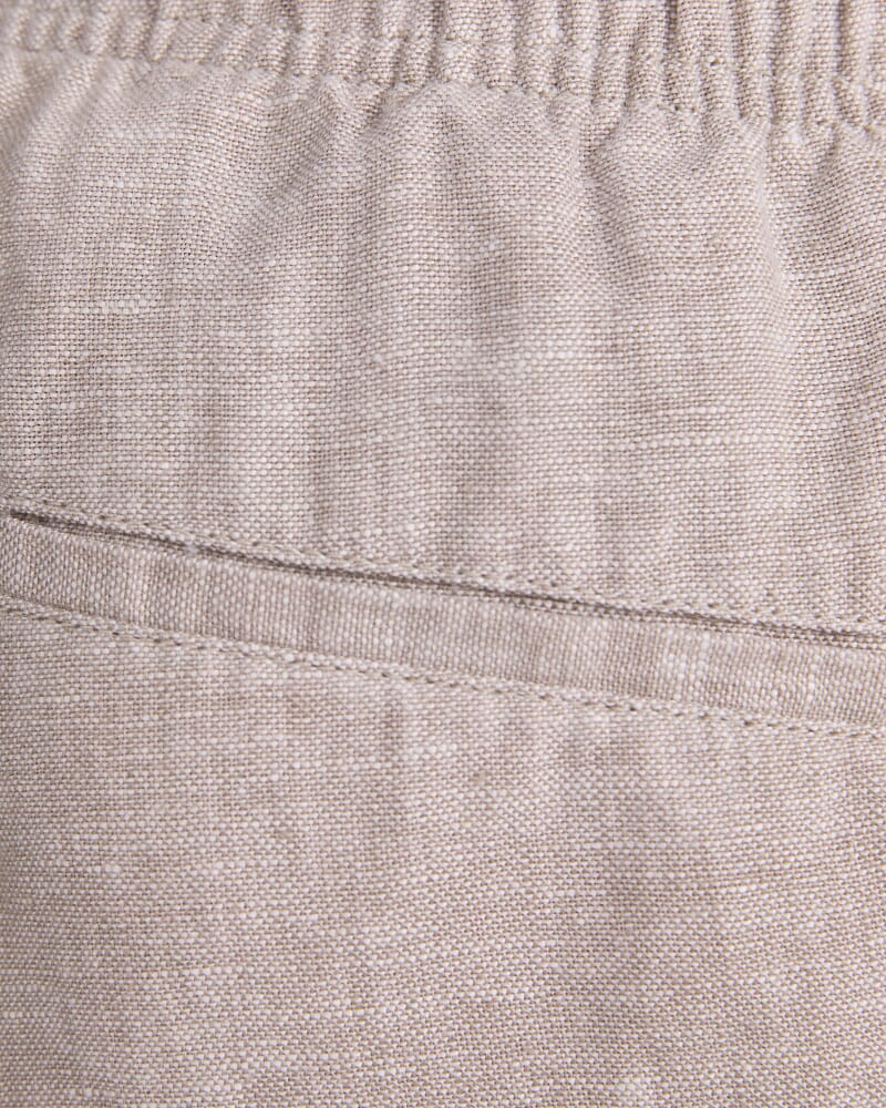 Caffery Yarn-Dyed Linen Short in CAPPUCCINO