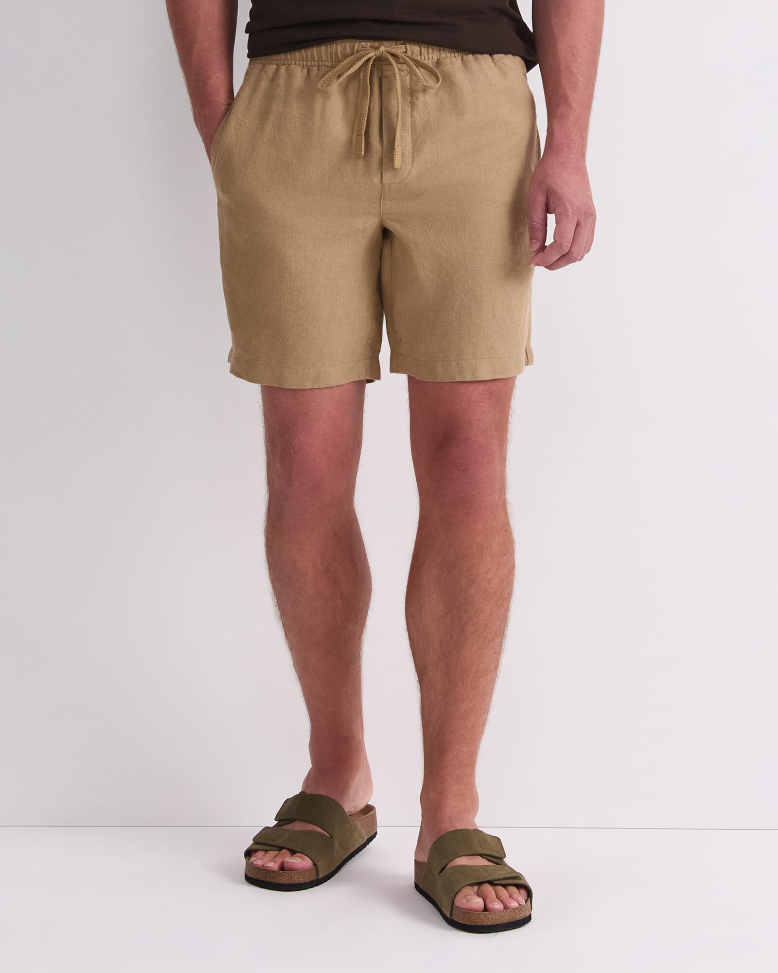 Caffery Yarn-Dyed Linen Short