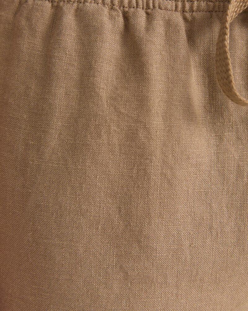 Caffery Yarn-Dyed Linen Short in KELP