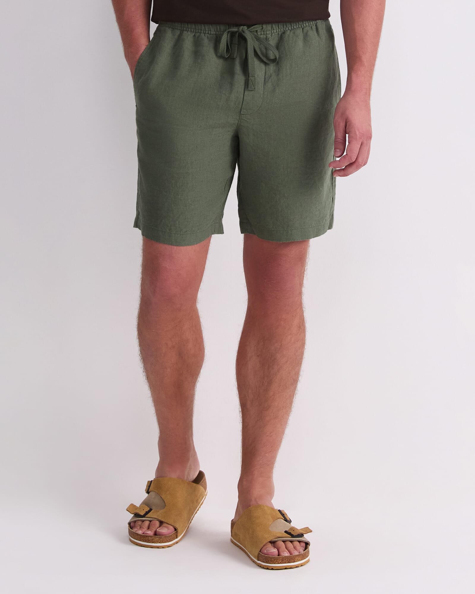 Caffery Yarn-Dyed Linen Short