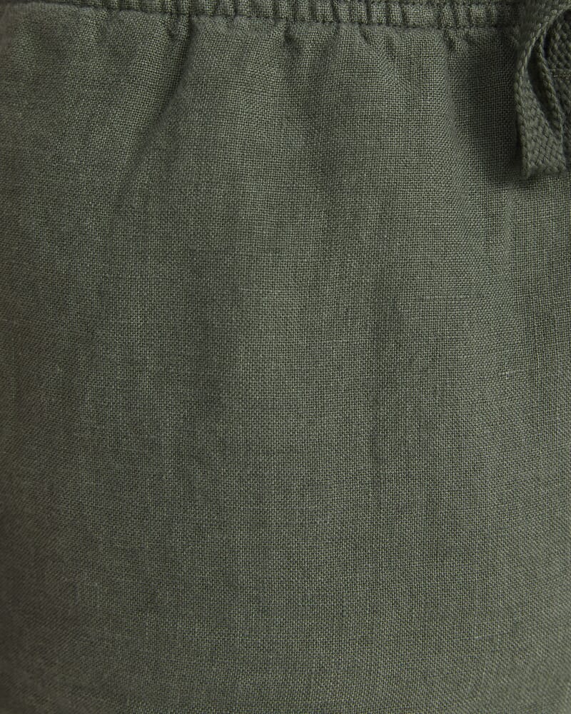 Caffery Yarn-Dyed Linen Short in KHAKI