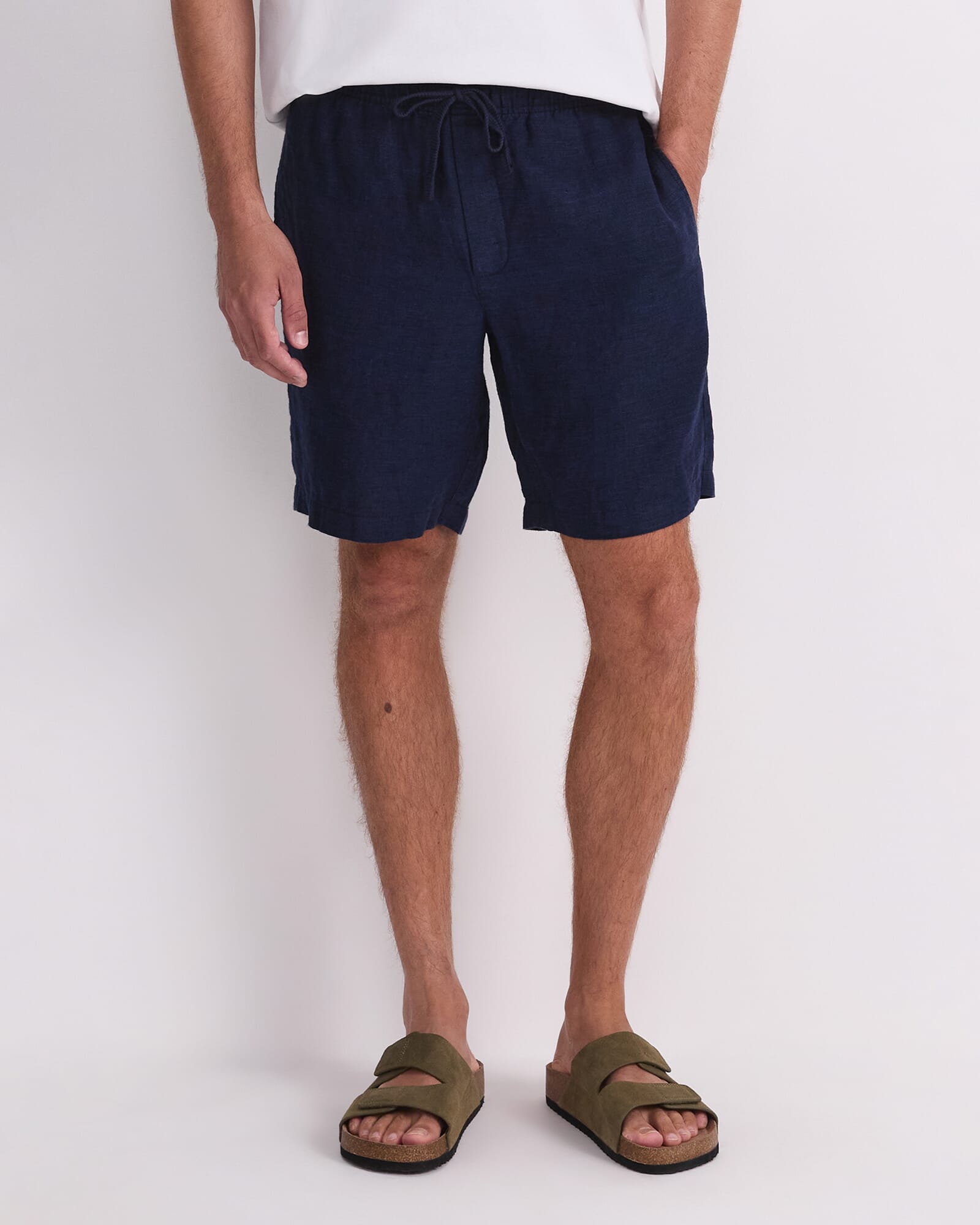 Caffery Yarn-Dyed Linen Short