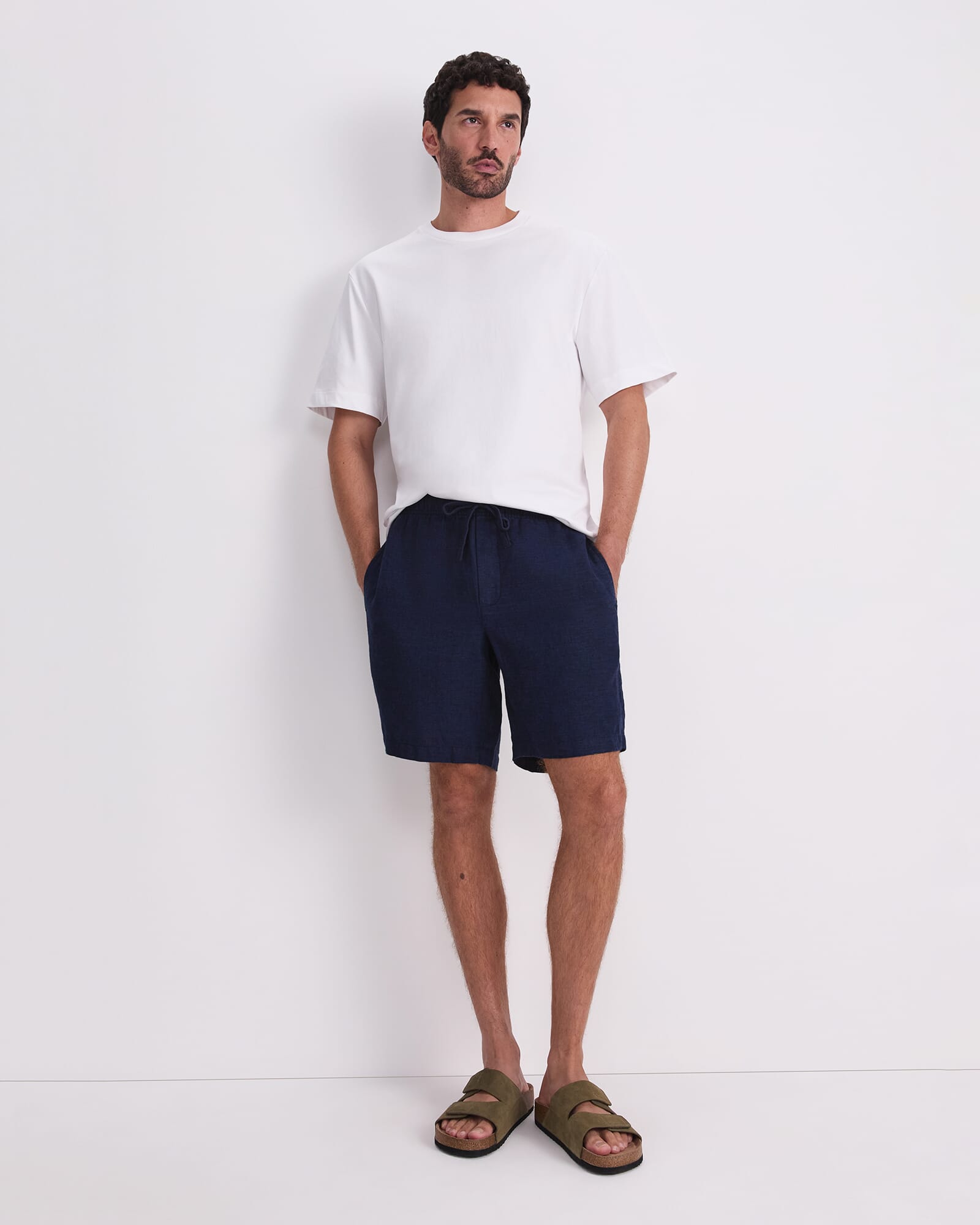 Caffery Yarn-Dyed Linen Short