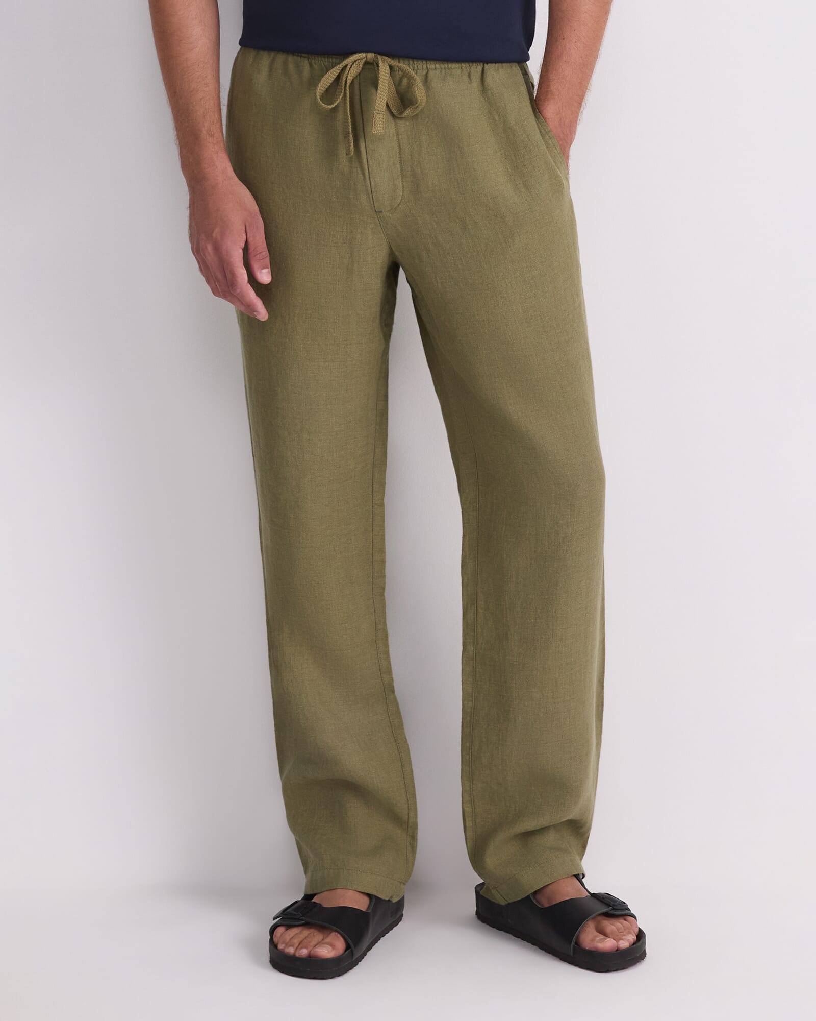 Caffery Yarn-Dyed Linen Pant