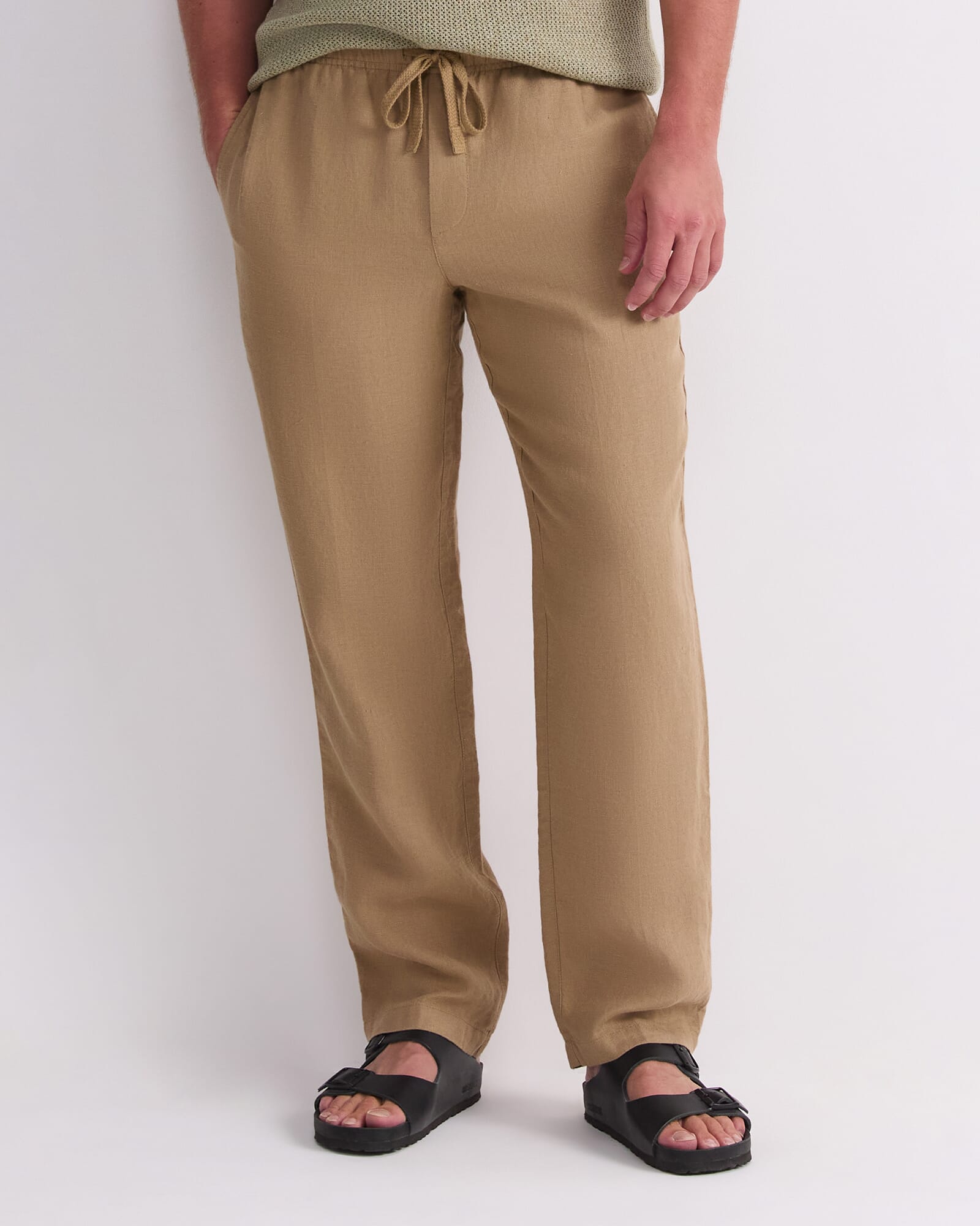 Caffery Yarn-Dyed Linen Pant