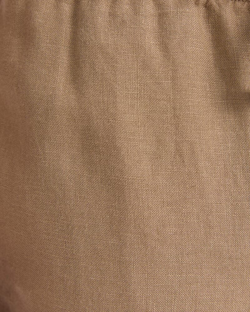 Caffery Yarn-Dyed Linen Pant in KELP