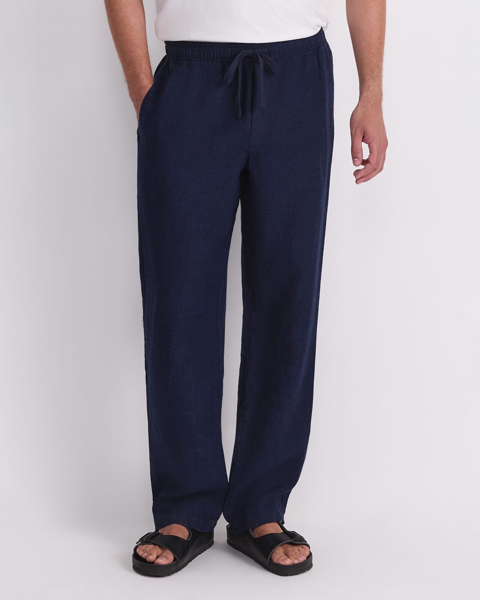 Caffery Yarn-Dyed Linen Pant