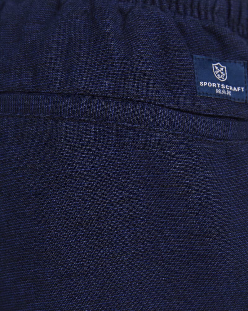 Caffery Yarn-Dyed Linen Pant in NAVY