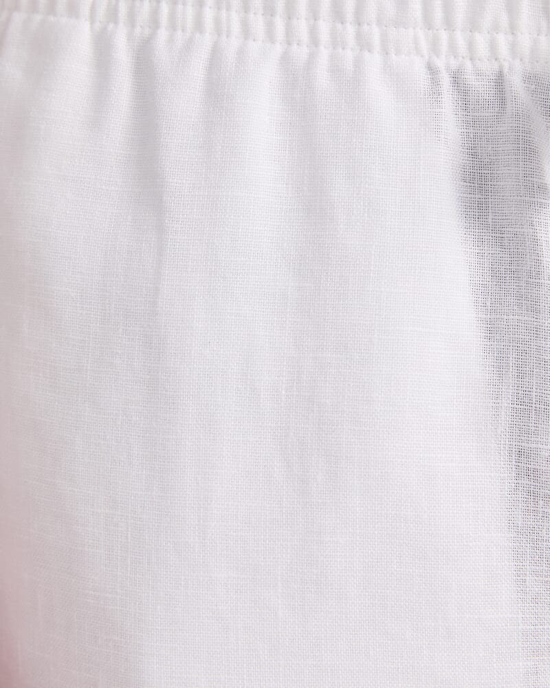 Caffery Yarn-Dyed Linen Pant in WHITE