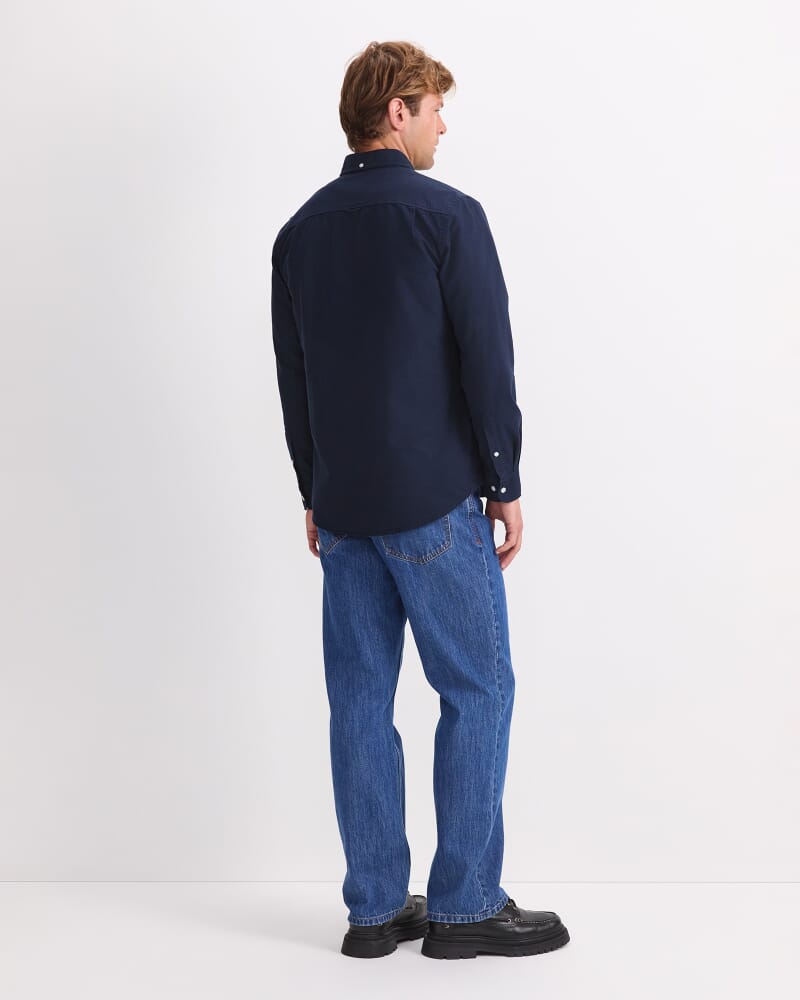 Long Sleeve Oxford Shirt in CLASSIC NAVY