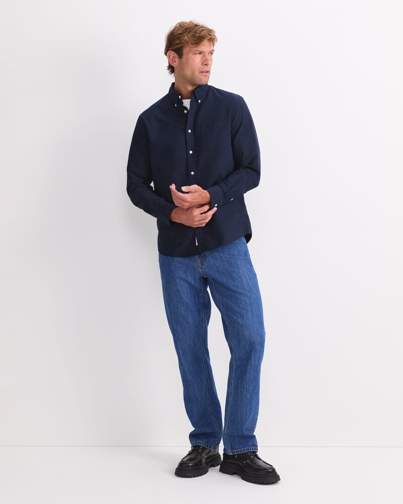 Long Sleeve Oxford Shirt in CLASSIC NAVY