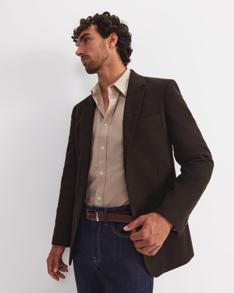 Oxford Long Sleeve Shirt in MINK