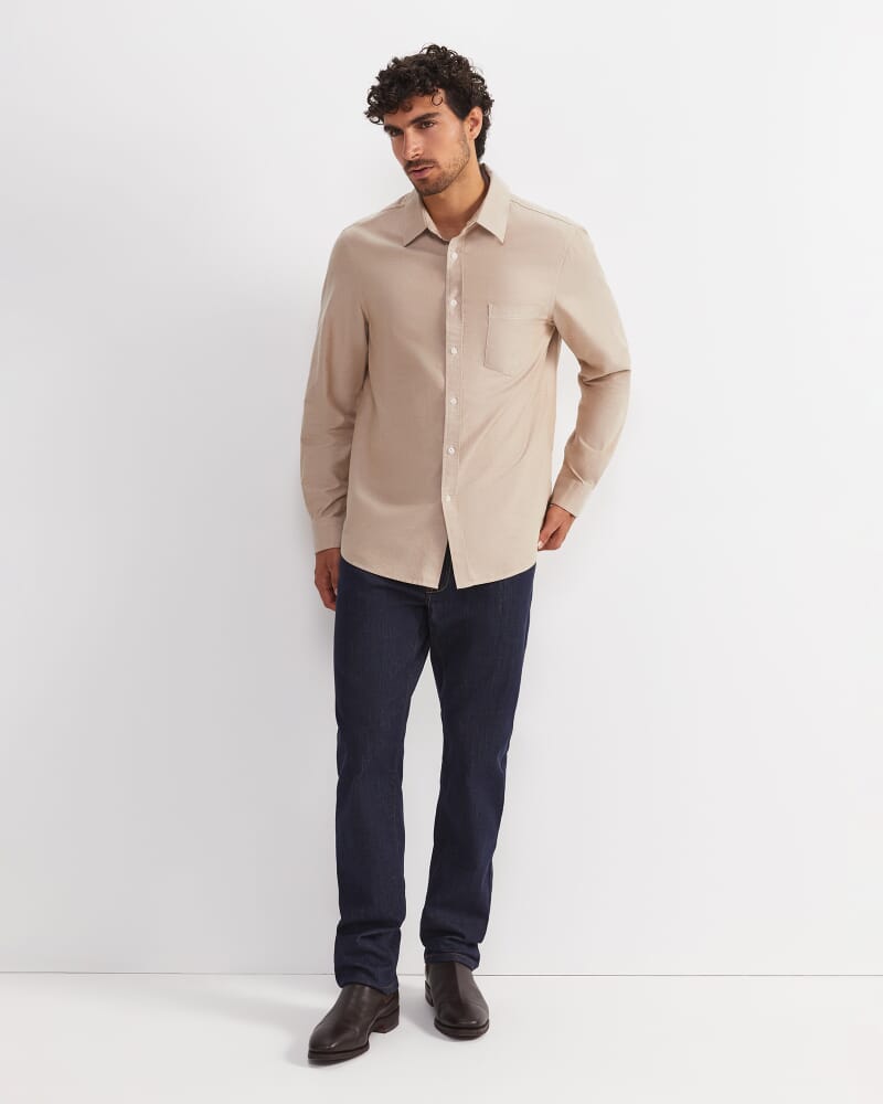 Oxford Long Sleeve Shirt in MINK