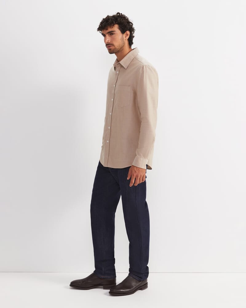 Oxford Long Sleeve Shirt in MINK