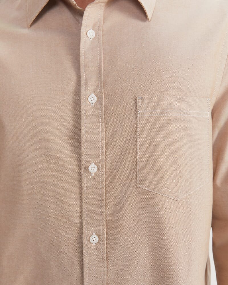 Oxford Long Sleeve Shirt in MINK